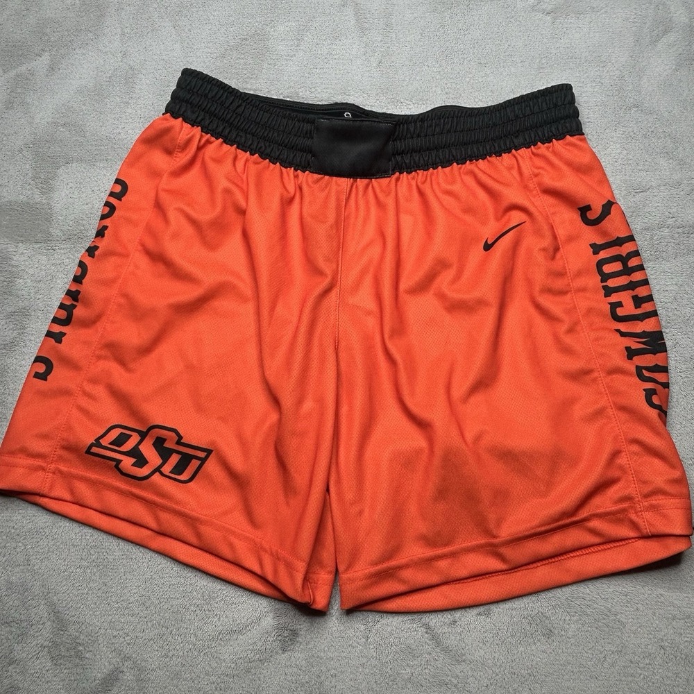 New Nike OSU Cowgirls Womens Shorts Medium Orange Sample Team Issued